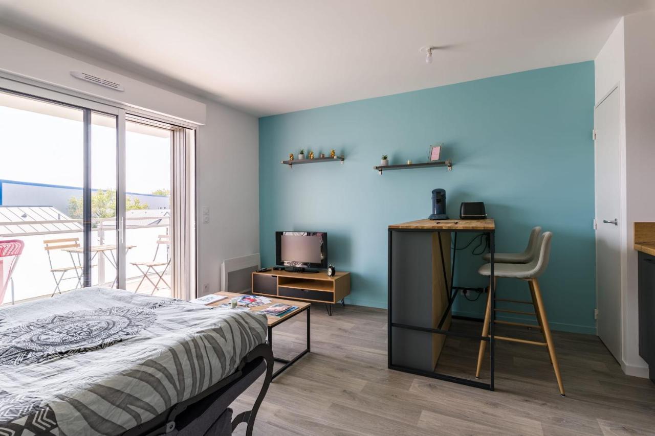 L'Ecume - Studio Moderne Avec Grand Balcon Et Place De Parking Dinard Exterior foto